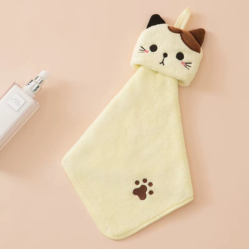 Cat Face Bathroom Hand Towel
