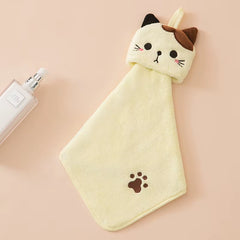 Cat Face Bathroom Hand Towel