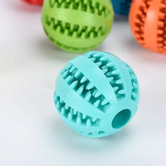 Interactive Dog & Cat Treat Ball - Natural Rubber Dental Chew & IQ Toy