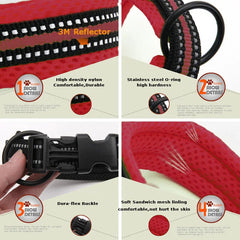 Premium Reflective Dog Leash & Collar Set – Adjustable, Durable & Safety-Enhanced Design