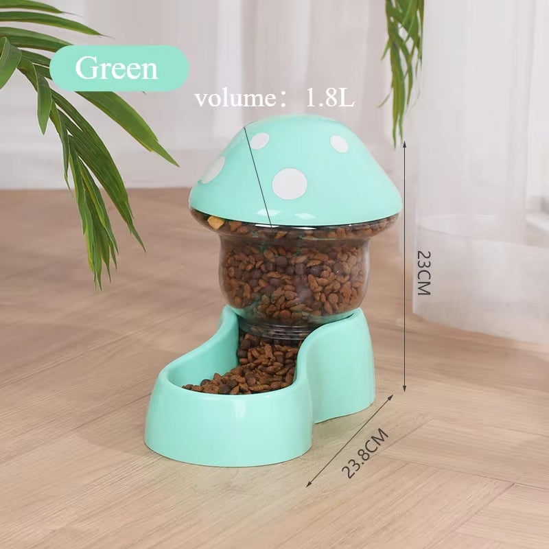Mushroom Automatic Pet Feeder & Waterer - Cute Large Capacity Set