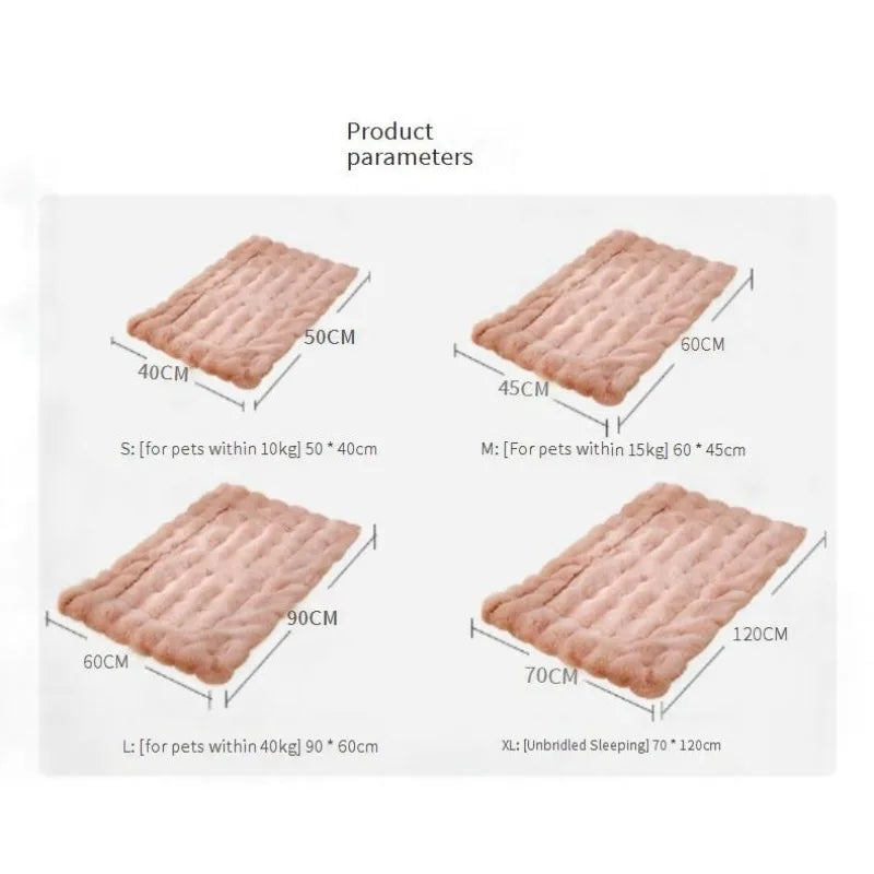 Winter Warm Thickened Pet Blanket All Seasons Universal Cat Mat Dog Soft and Comfortable Solid Color Dog Mat Pet Supplies