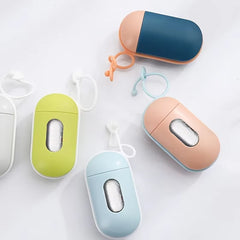 Portable Dog Poop Bag with 15 Poop Bags Dispenser Hangingable Dog Poop Bag Holder Poo Bags Dispenser Dogs Walking Garbage Bags