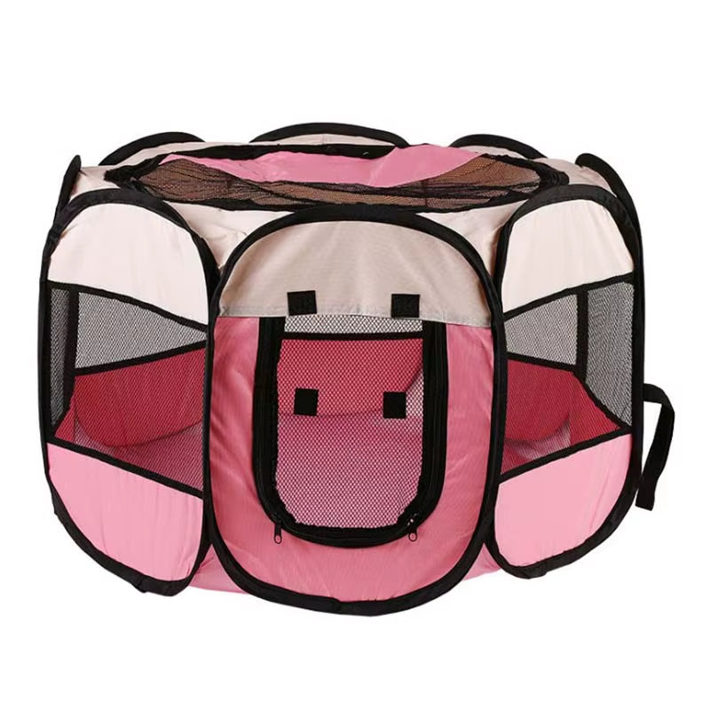74*74*43Cm Portable Folding Pet Tent Dog House Octagonal Cage for Cat Tent Playpen Puppy Kennel Fence Outdoor Dogs House