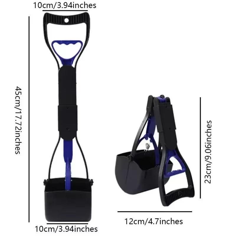 Dog Poop Grabber Pooper Scooper Long Handle Large Folding Design Fecal Shovel Picker Fecal Collector Cleaning Tool Pet Suppl Dog