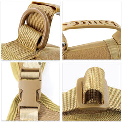 Tactical Puppy Harness Leash for Small Dogs Cats Adjustable Kitten Vest for Military Service Dog Working Training Walking