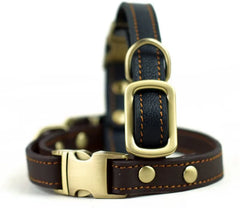 Genuine Leather Dog Collar Quality Handmade Strong Comfortable Metal Buckle Pet Collar for Small Medium Large Dogs