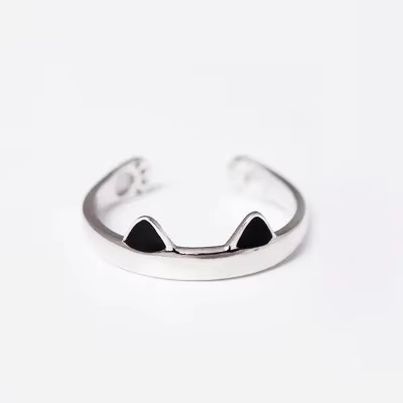 2025 Vintage-Inspired Black Cat Claw Adjustable Ring for Couples - Elegant Jewelry Gift for Friends and Loved Ones