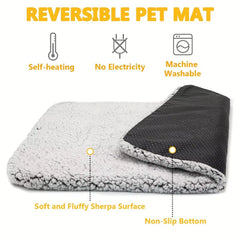 Pet Quick Warm up Snowflake Fleece Material Bed - Washable