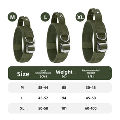 Adjustable Nylon Rivet Dog Collar - Heavy-Duty Explosive-Proof Anti-Loss Pet Neckband with Reflective Strip for Medium to Large Dogs
