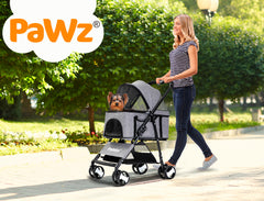 Pawz Pet Stroller Dog Cat Travel Carrier Bicycle Trailer Pram Foldable Pushchair