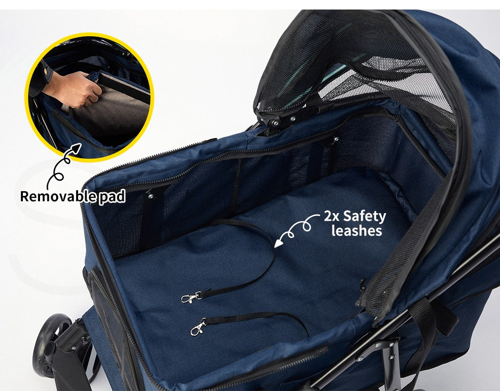 Pawz Pet Stroller Dog Cat Travel Carrier Bicycle Trailer Pram Foldable Pushchair