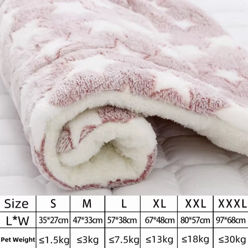 Flannel Pet Mat Dog Bed Cat Bed Thicken Sleeping Mat Dog Blanket Mat for Puppy Kitten Pet Dog Bed for Small Large Dogs Pet Rug