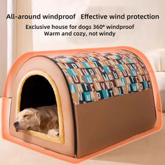 Large Dog House - Think Insulated Material With Removable Roof 2 in 1