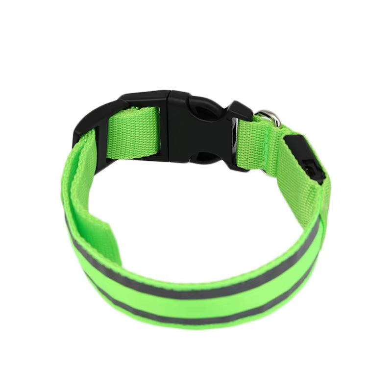New Dog Light Night Safety Led Dog Collar Glowing Bright Cat Collar Dog Luminous Collar GXQ01