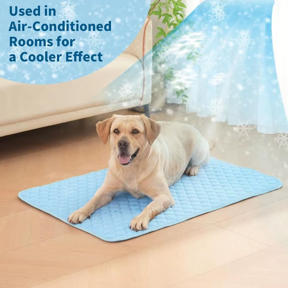 New Dog Mat Cooling Summer Pad Mat for Dogs Cat Blanket Sofa Breathable Pet Bed Summer Washable for Small Medium Large Dogs Car