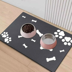 Pet Feeding Mats Super Absorbent Non Slip Dog Cat Food Mat Dirt Resistant Cat Dog Placemat Pet Water Dispenser Mat
