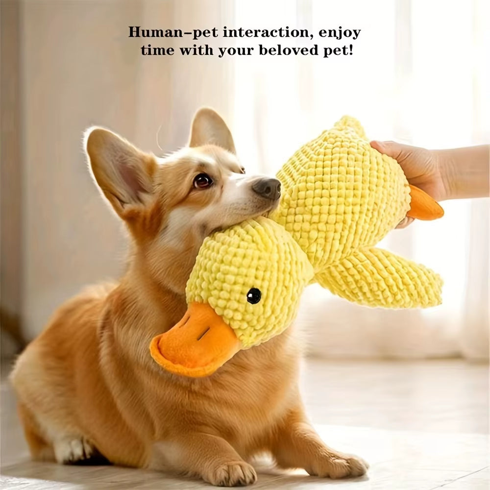 Durable Chew-Resistant Plush Duck Toy for Small Dogs. Perfect for Teething Puppies like Pomeranians & Chihuahuas.