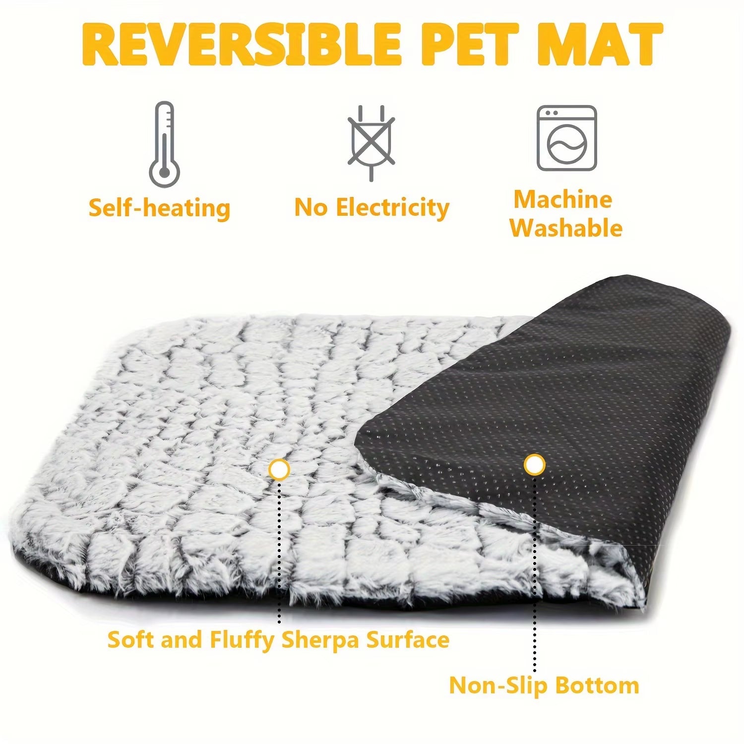 Pet Quick Warm up Snowflake Fleece Material Bed - Washable