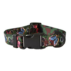 15 Kinds of Color Nylon Printed Dog Collar Adjustable Collar for Dogs Pet Products Custom Engraved Nameplate Pet Supplies