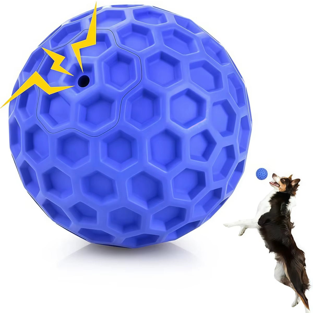 Squeaky Dog Balls Indestructible Toy For Aggressive Chewers - Interactive Toy