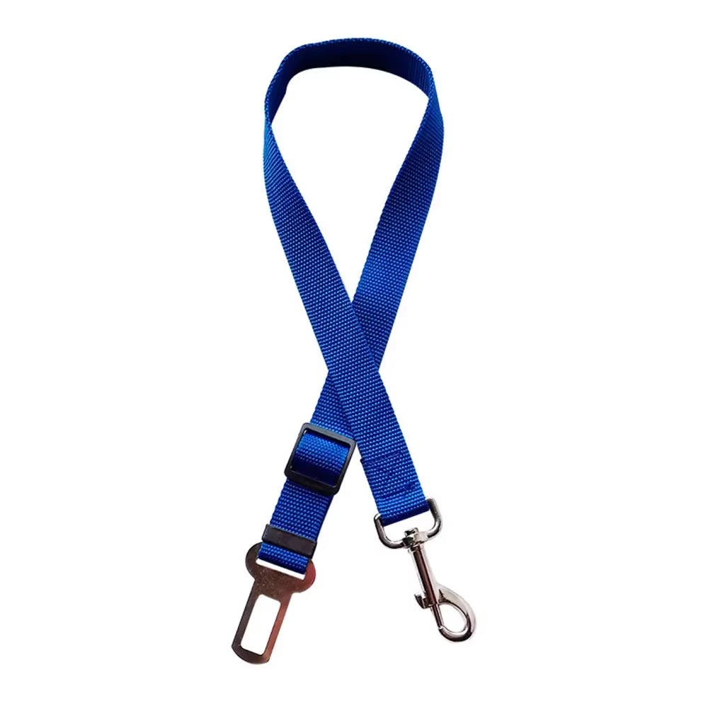 Adjustable Reflective Dog Car Seat Belt Harness with Cushioning and Elasticity for Safe Travel