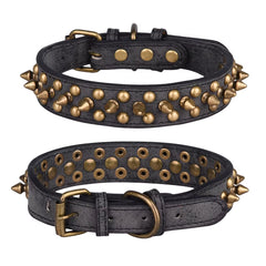 Pet Collar Anti-Bite Rivet Dog Collar Medium and Large Dog French Bulldog Collar