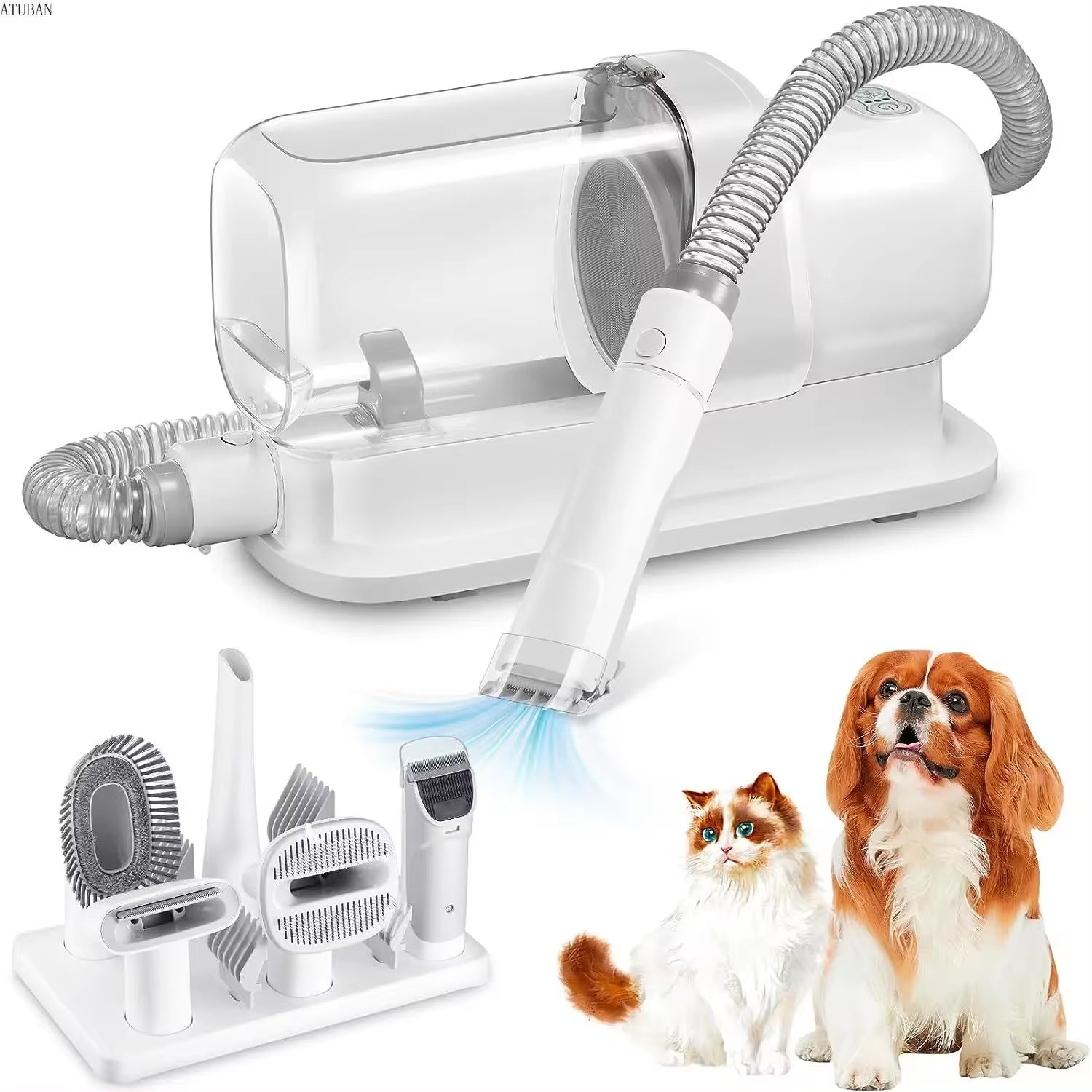Professional Dog Grooming Vacuum and Pet Grooming Kit with 2.3L Capacity for Efficient Pet Hair Removal