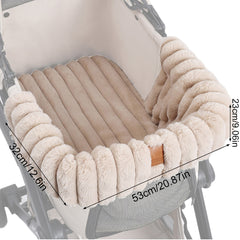 1X Plush Dog Stroller Mat Winter Warm Reusable Pet Stroller Pad/Liner
