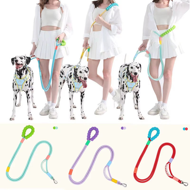 Hands‑Free Dog Leash – Adjustable Waist Belt Running & Walking Leash with Comfortable Grip (Pet Jogging Traction Rope)