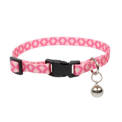 Cute Cats Collar with Bell Adjustable Kitten and Puppy Lead Collars Colorful Printed Fashion Pet Small Dogs Products