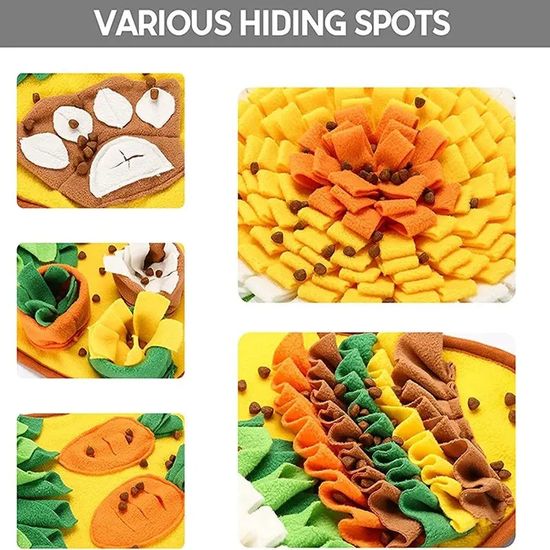 Interactive Dog Snuffle Mat - Educational Puzzle Slow Feeder & Anti-Anxiety Foraging Mat