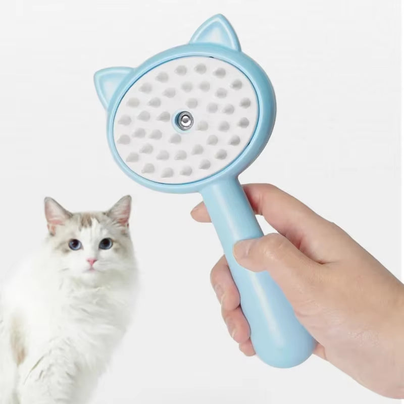 Cross-Border Popular Cat and Dog Pet Spray Massage Comb One-Click Spray Cat Comb Dog Comb Cat Brush Hair Removal Pet Supplies