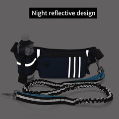 Bungee Waist Dog Leash – Hands‑Free Running & Walking Belt with Fanny Pack, Shock‑Absorbing Lead for Medium & Large Dogs