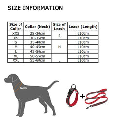 Premium Reflective Dog Leash & Collar Set – Adjustable, Durable & Safety-Enhanced Design