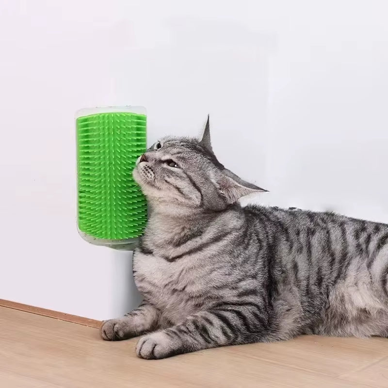 Cat Massage and Grooming Tool - Self-Cleaning Hair Removal Brush for Cats
