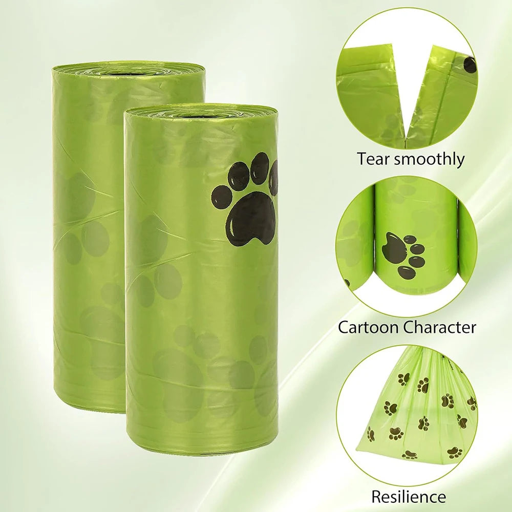 300Pcs/20Rolls Thick Dog Poop Bags EPI Biodegradable Pet Poop Bags Leak Proof Pet Waste Bag Dog Poop Bag Dog Cleaning Supplies