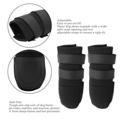 2Pcs Boots For Different Size Dogs With Adjustable Straps