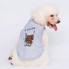 Sanrio Printed Pet Vest Made of Fiber Material for Indoor and Outdoor Leisure, Entertainment, Cat and Dog Clothing
