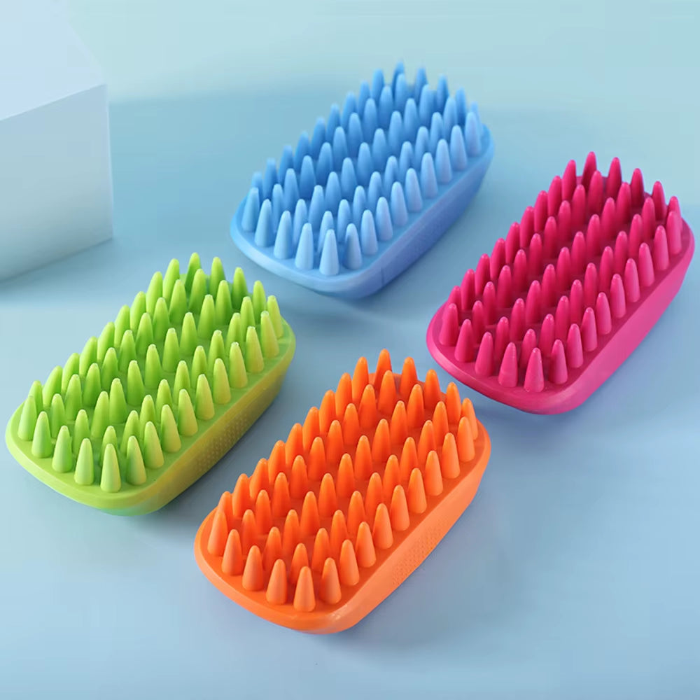 1Pcs Pet Bath Brush Rubber Comb Hair Removal Brush Pet Dog Cat Grooming Cleaning Glove Massage Pet Hair Care Tool