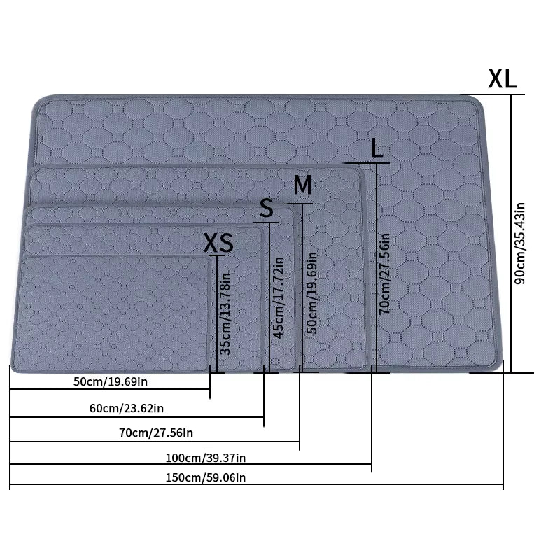 Washable Dog Pee Pad Blanket - Reusable Absorbent Diaper Mat for Puppy Training, Pet Bed, and Car Seat Cover