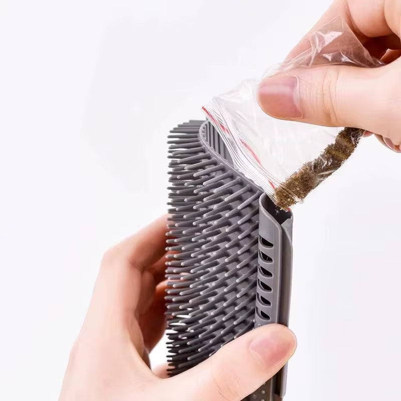 Cat Massage and Grooming Tool - Self-Cleaning Hair Removal Brush for Cats