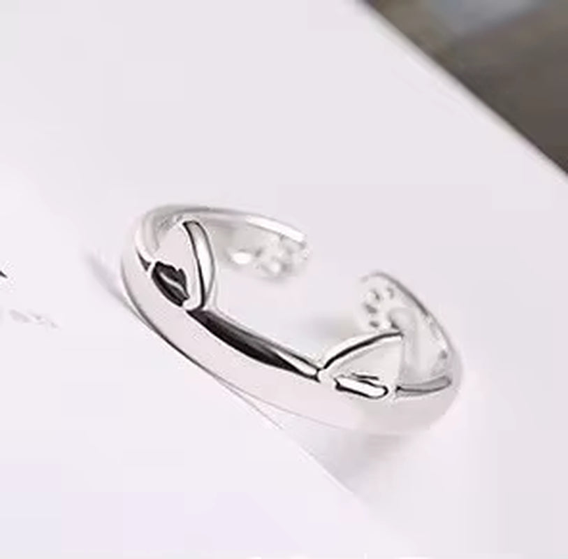 2025 Vintage-Inspired Black Cat Claw Adjustable Ring for Couples - Elegant Jewelry Gift for Friends and Loved Ones