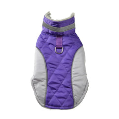 Pawzation Quilted Reflective Dog Vest – Waterproof Winter Jacket with Integrated D-Ring