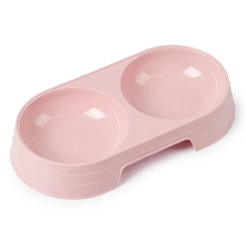 Double Pet Bowls for Dogs and Cats - Stainless Steel Food and Water Feeder Dish for Small Pets