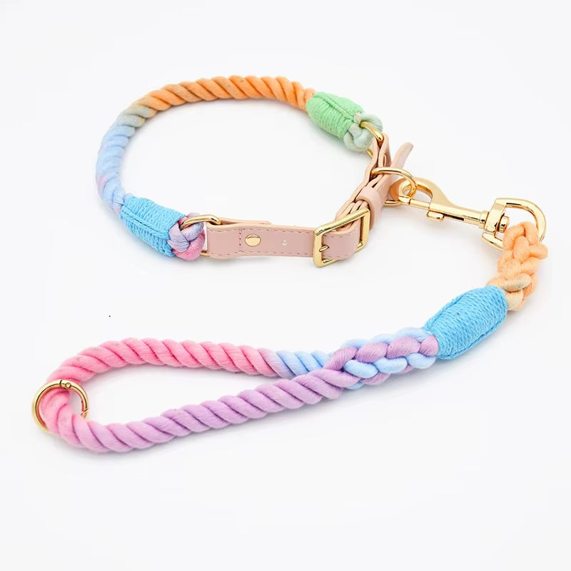 Loudik Wholesale Short-Pull Large Dog Rope Explosion-Proof Pet Traction Rope P-Chain Collar Set Medium and Large Dog Supplies