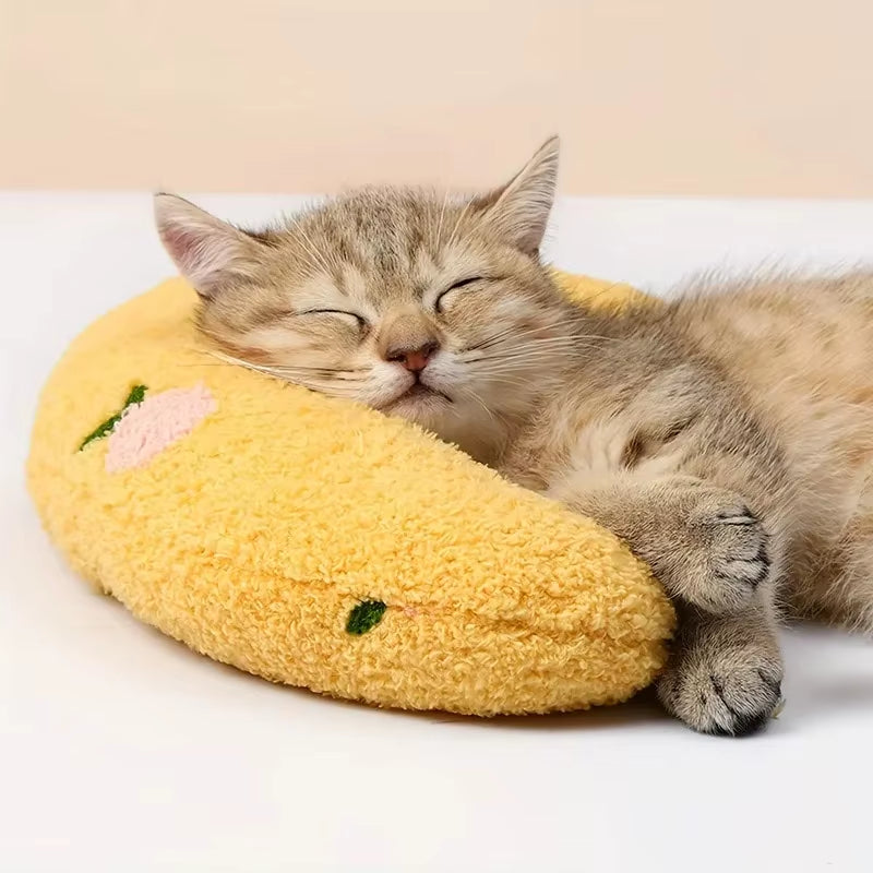 Fair Little Pillow for Cats Ultra Soft Fluffy Pet Calming Toy Half Donut Cuddler Joint Relief Sleeping Improve Machine Washable