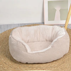 Pet Cage Dog Kennel Cat Sofa Wave Shape Cushions Plush Warm Dogs Beds Supplies Four-Seasons Universal Pet Sleeping Accessories