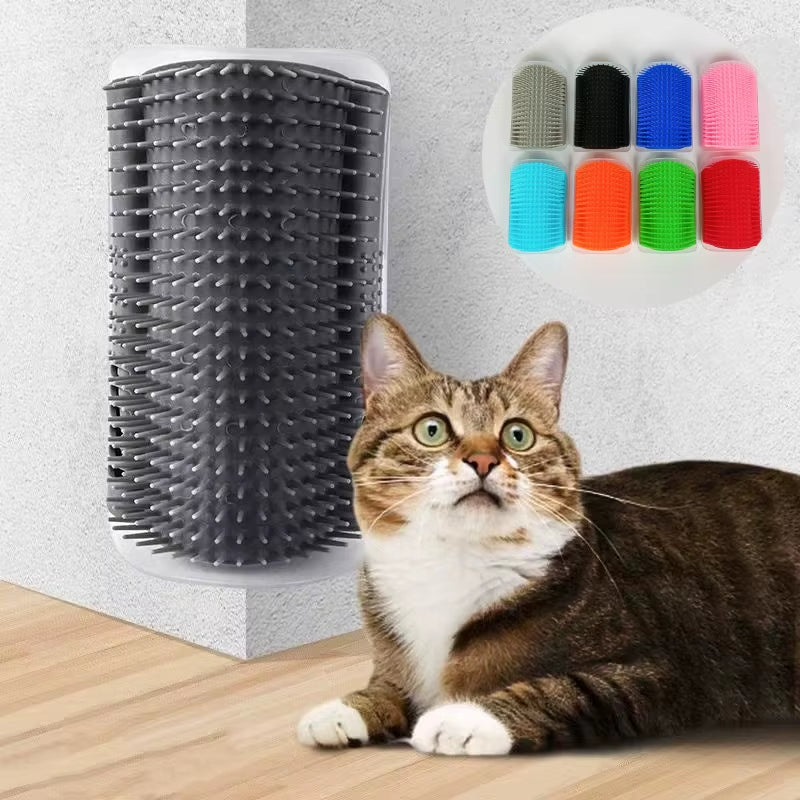 Cat Massage and Grooming Tool - Self-Cleaning Hair Removal Brush for Cats