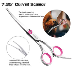 5Pcs/Set Stainless Steel Pet Dogs Grooming Scissors Suit